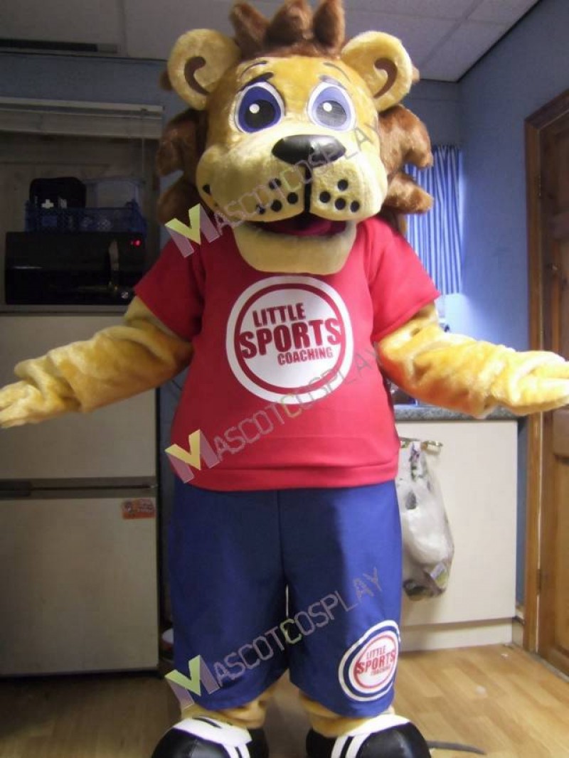 High Quality Adult Little Sports Coaching Lion Mascot Costume