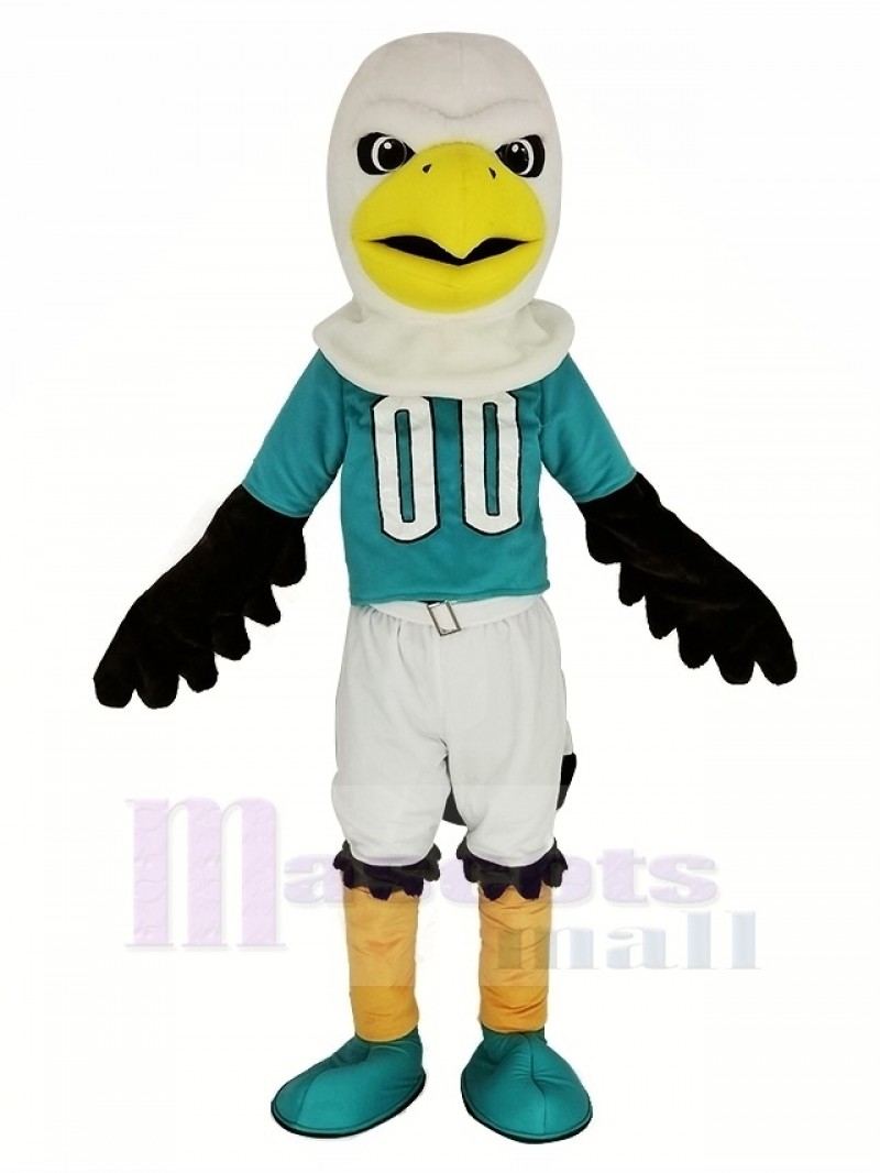Sport Eagle with Blue T-shirt Mascot Costume Animal