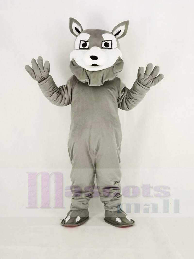 Power Gray Husky Dog Mascot Costume Animal