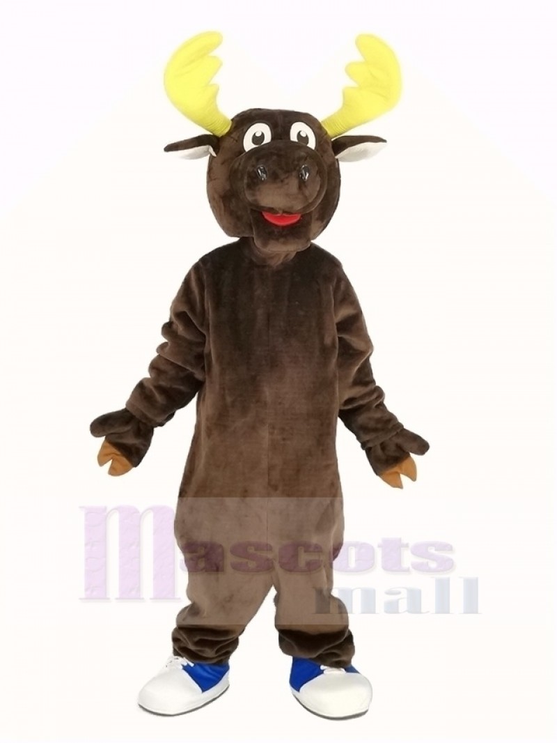 Funny Brown Moose Mascot Costume Animal