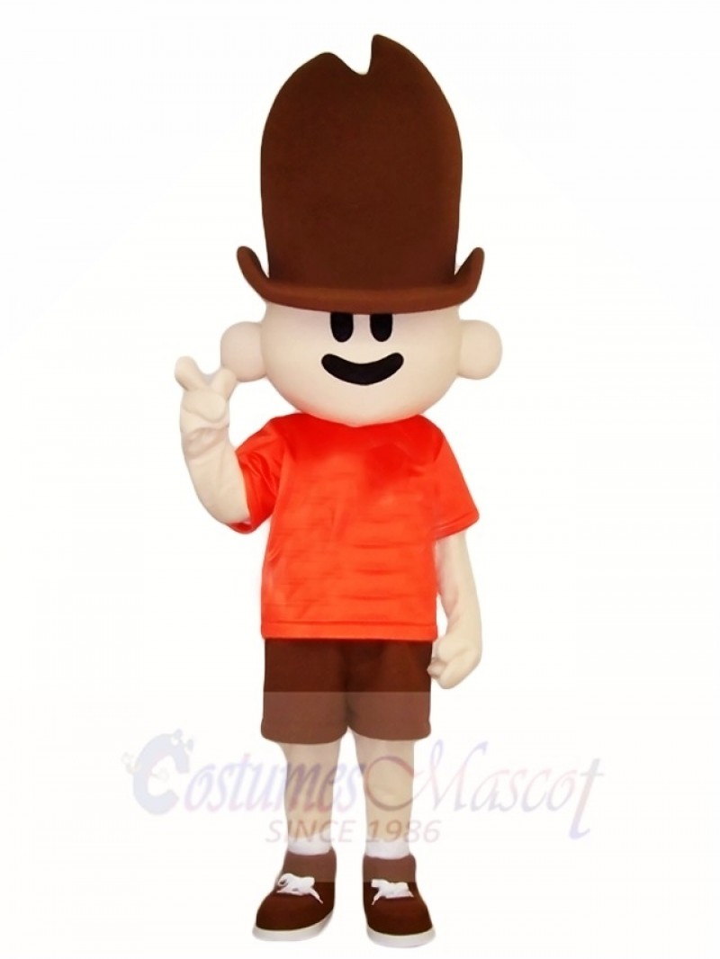 Tall Hat Boy Mascot Costumes 