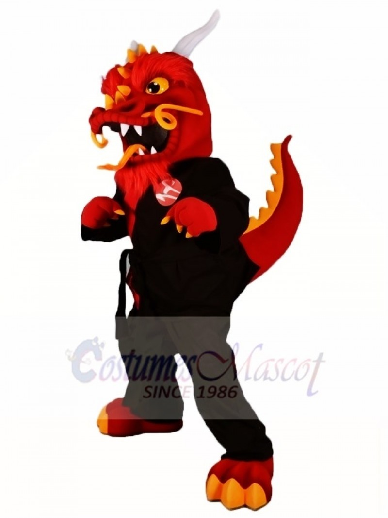 Red Kung Fu Dragon Mascot Costumes
