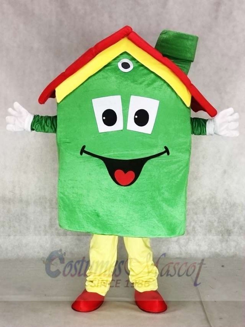 Real Estate Agency Green Housing House Mortgage Mascot Costumes 