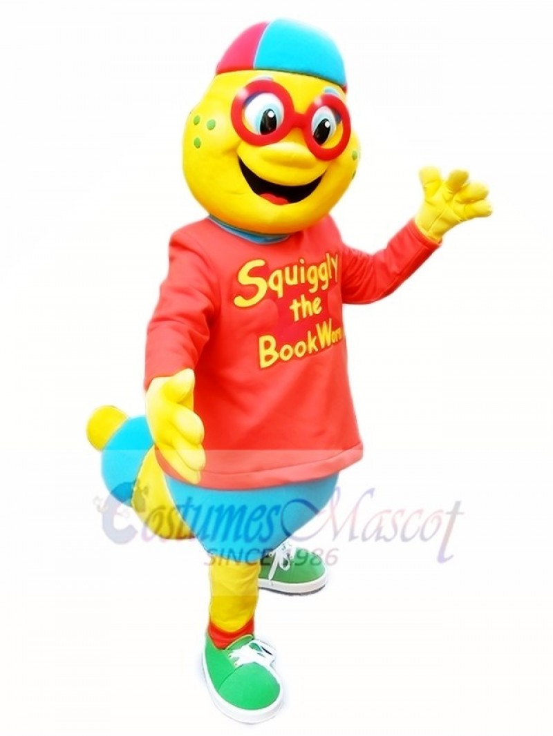 Yellow Bookstorm Mascot Costumes Insect