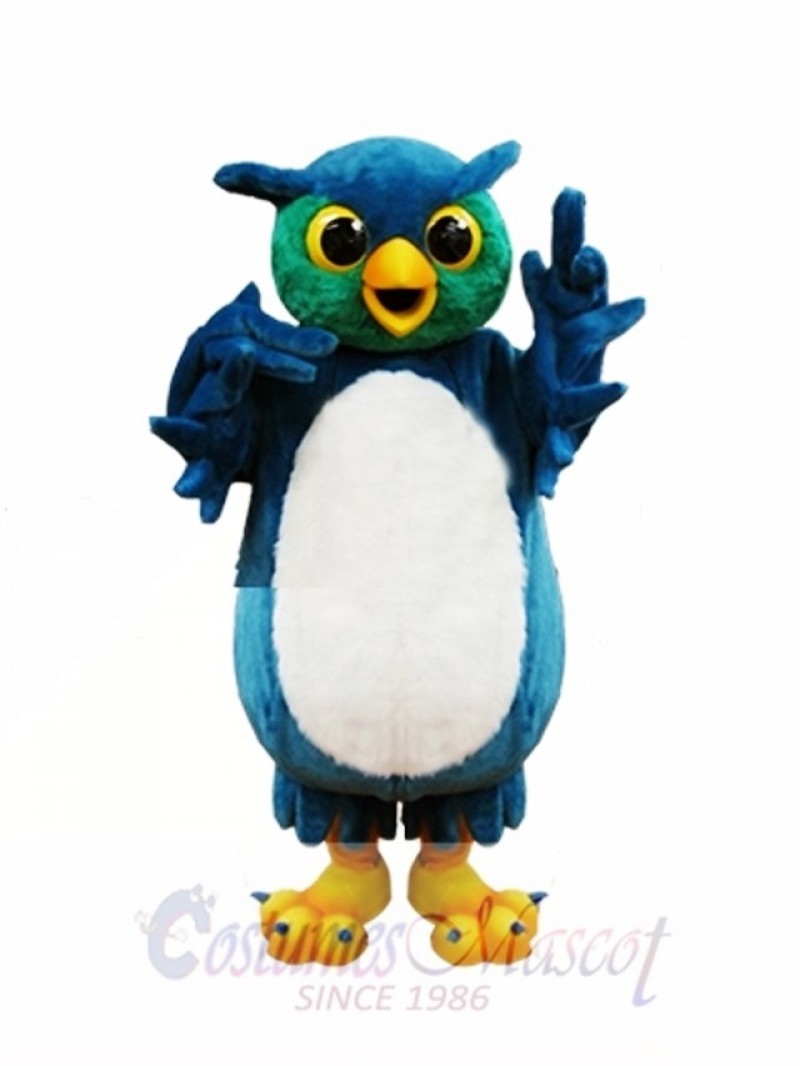 Cute Blue and Green Owl Mascot Costumes  
