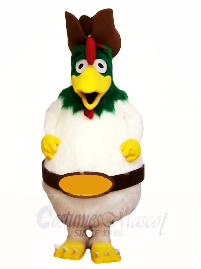 Green Head Rooster Mascot Costumes Animal Poultry Farm