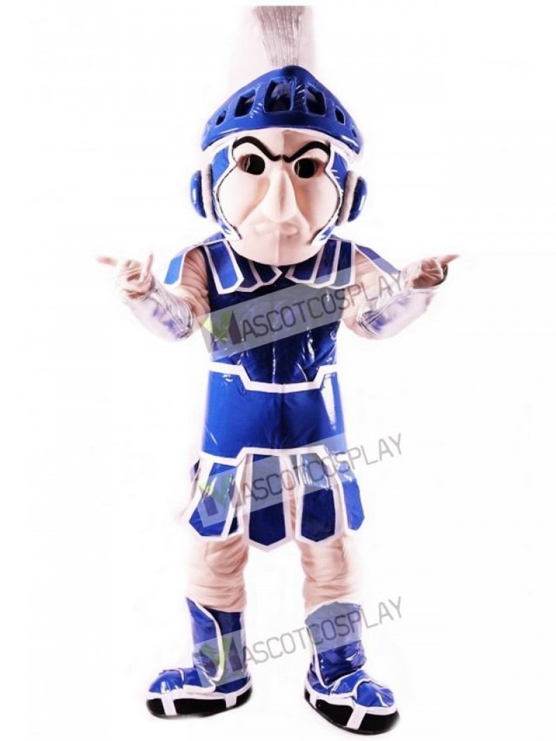 Blue Spartan Trojan Knight Sparty Mascot Costume