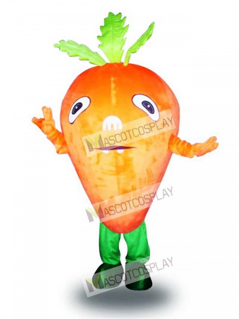 Orange Carrot Vegetable Mascot Costume Food Vegetable
