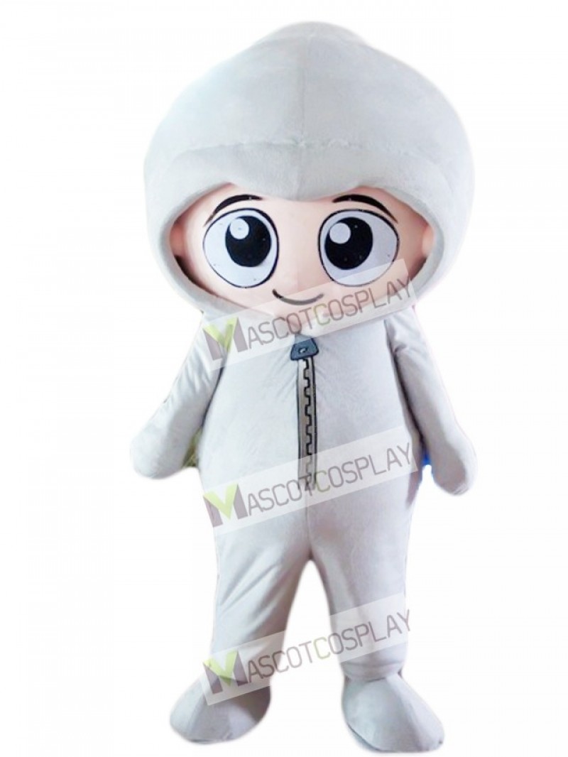 Gray Hoodie Boy Baby Mascot Costume