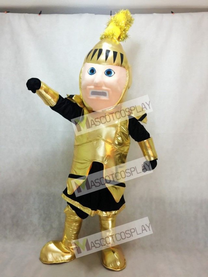 Golden Adult Knight College of St Rose Mascot Costume
