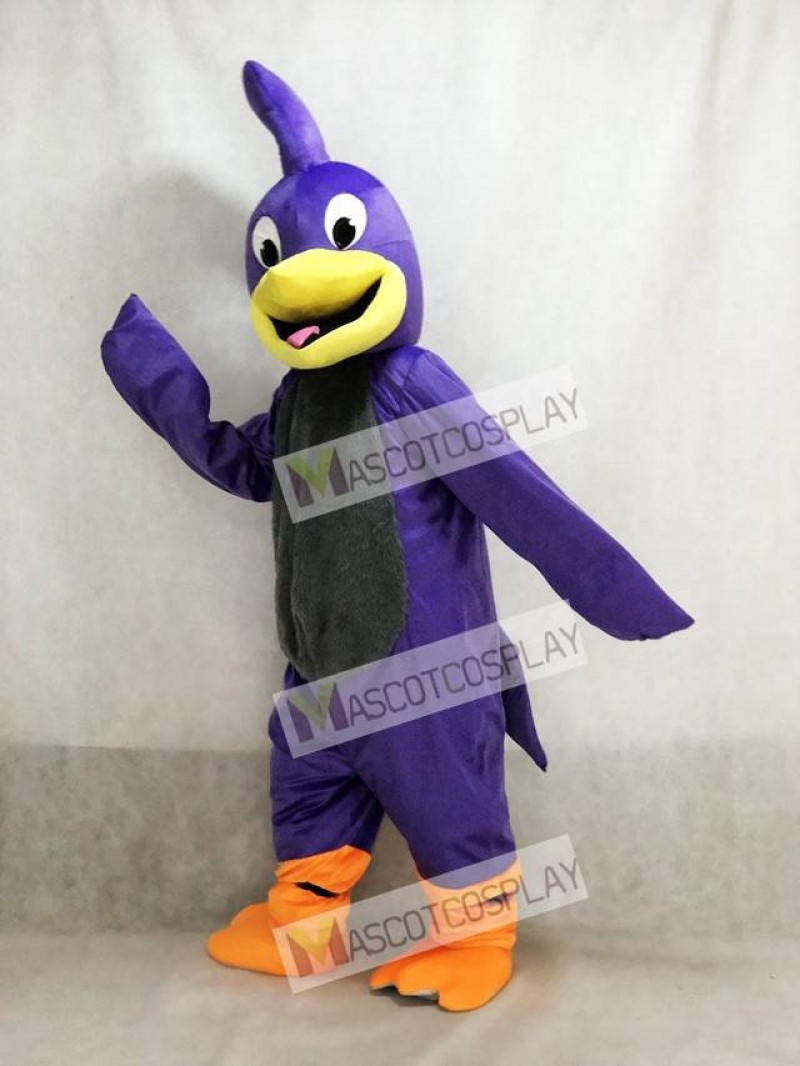 Purple Roadrunner Mascot Costume Animal Bird