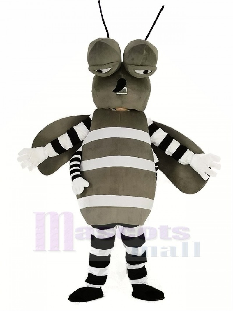 Gray Mosquito Mascot Costume Animal