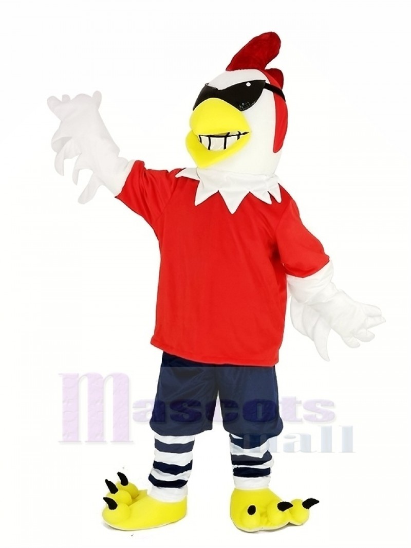 Chicken Rooster with Glasses Mascot Costume Animal