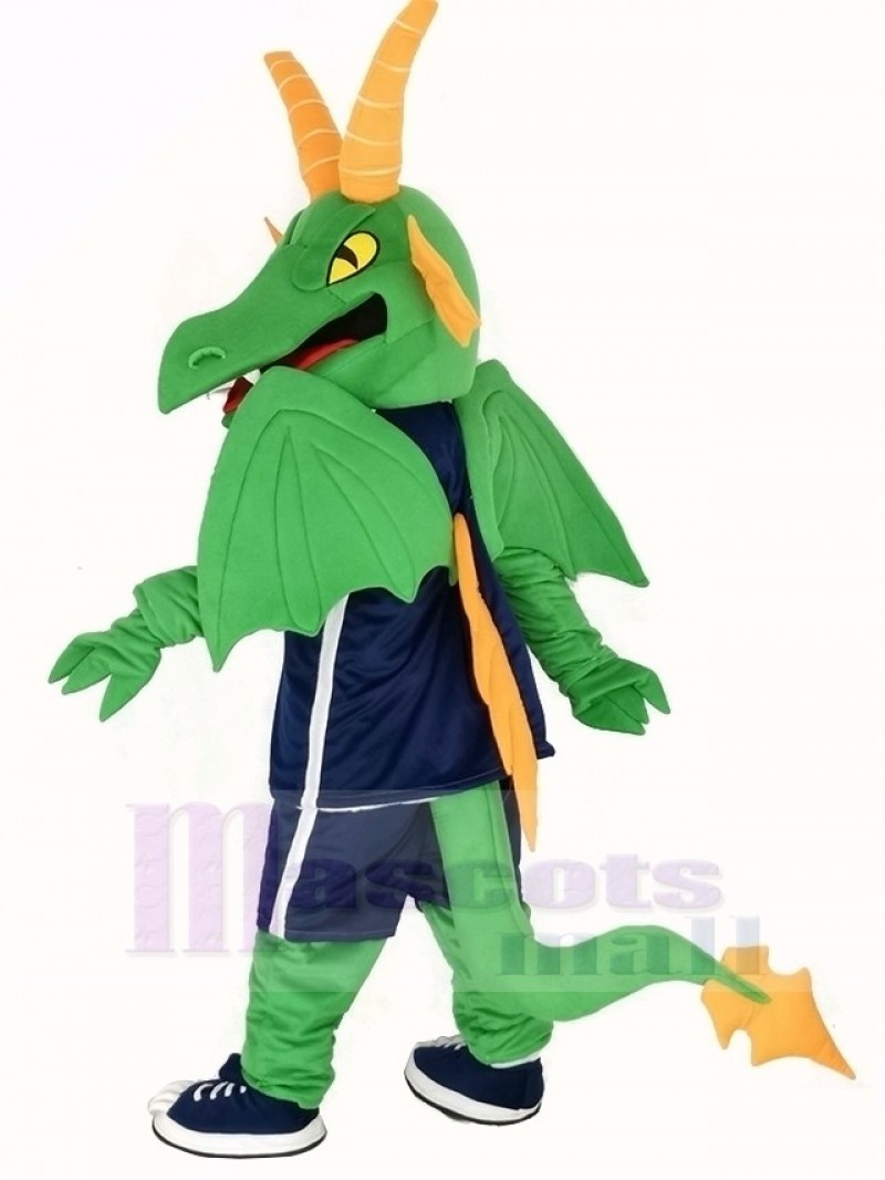 Green and Orange Dragon Mascot Costume