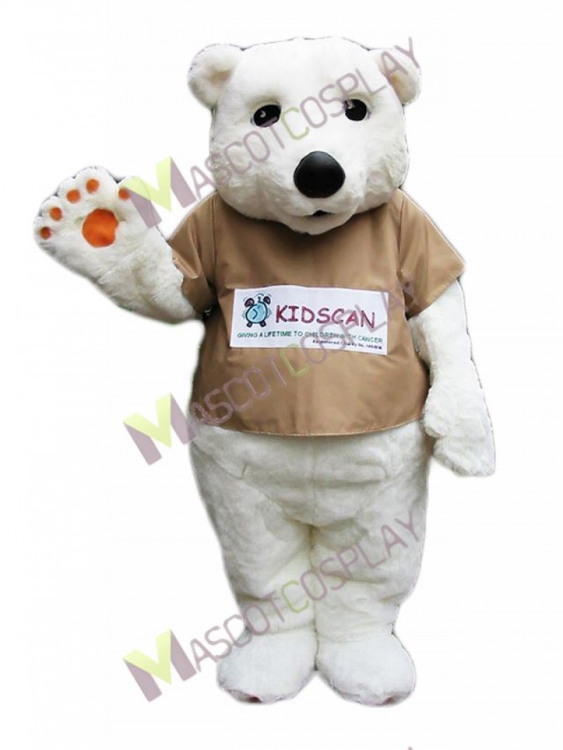 High Quality Adult Polar Bear Mascot Costume