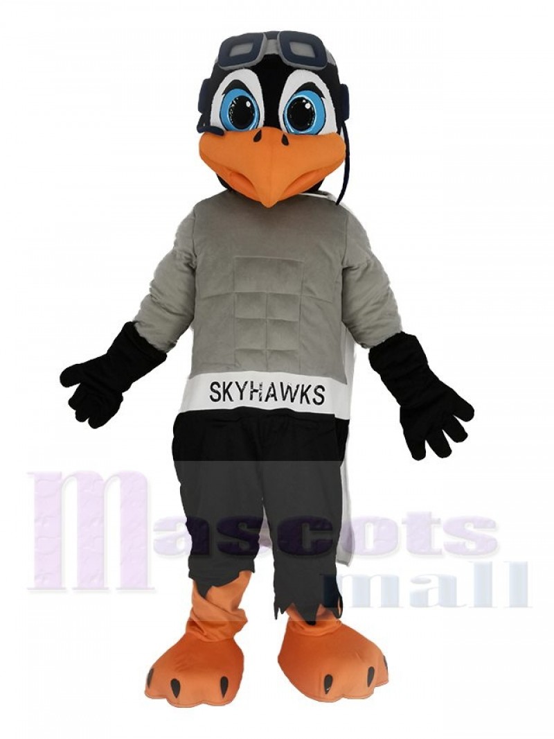 Skyhawk with White Cloak Mascot Costume
