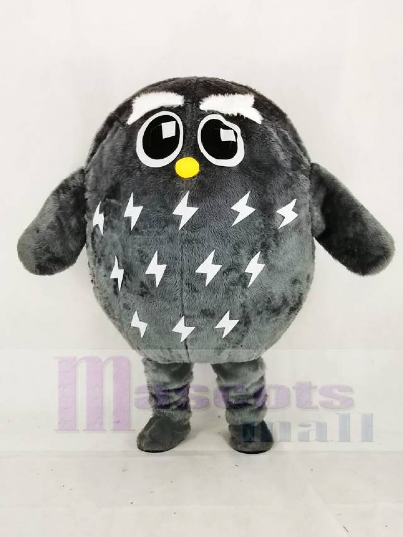 Cute Grey Owl Mascot Costume Animal