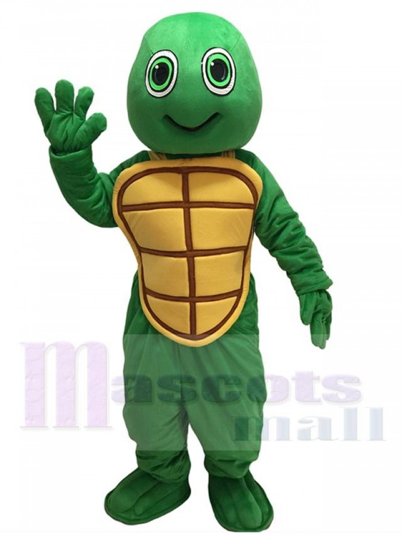 New Green Happy Turtle Mascot Costume