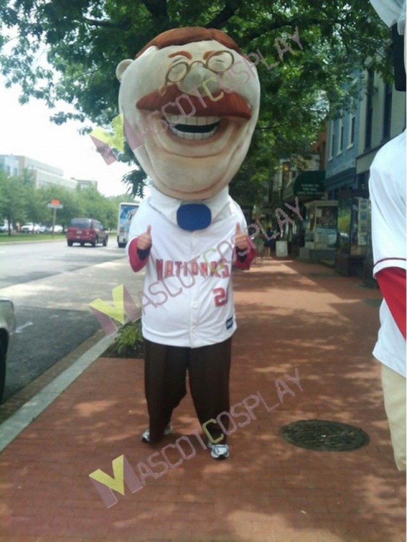 High Quality Adult Teddy Roosevelt Nats Mascot Costume Presidents Race Mascot Costume
