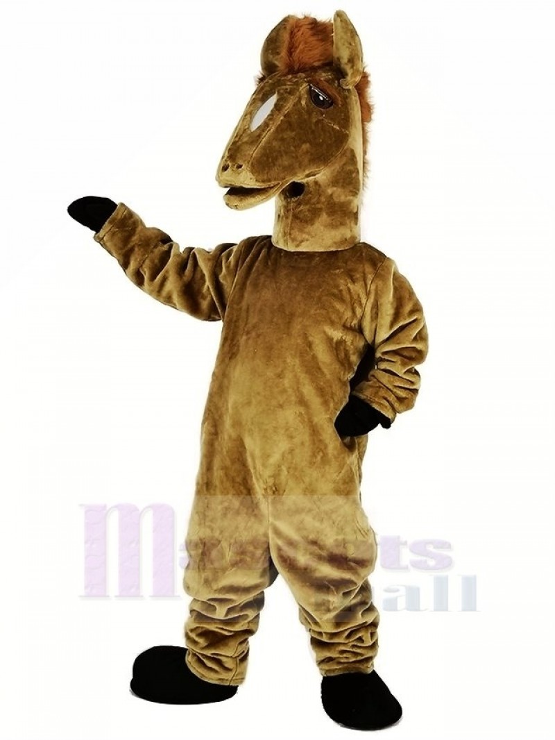 Brown Mustang Mascot Costume Animal