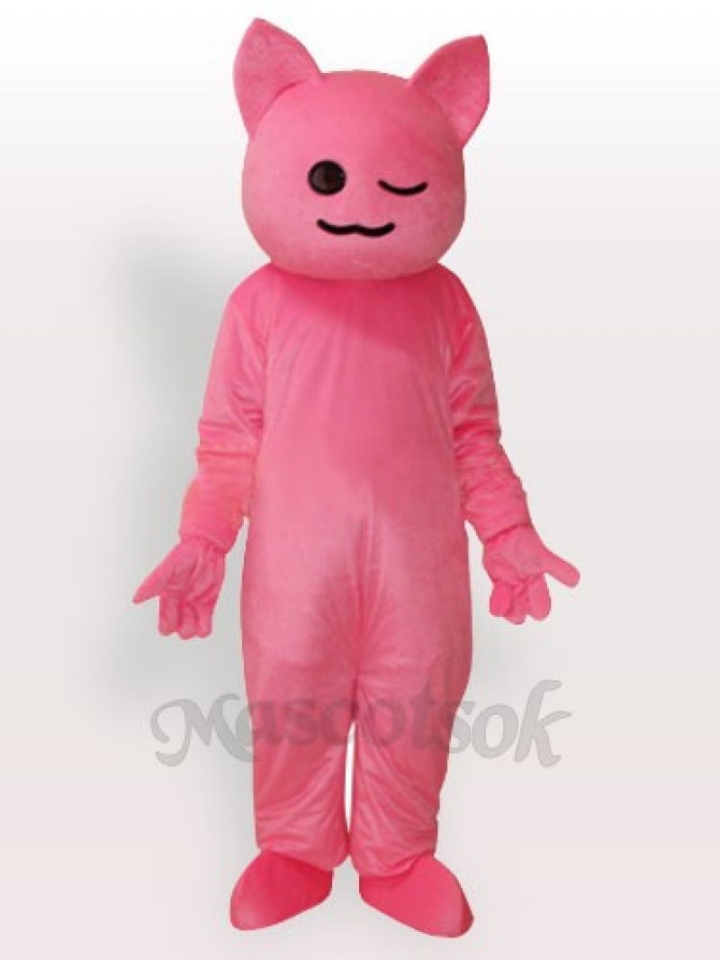 Pinky Cartoon Cat Adult Mascot Costume