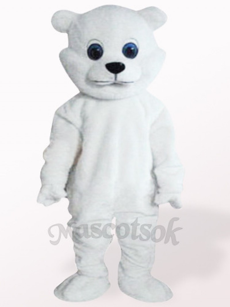 White Little Bear Adult Mascot Costume