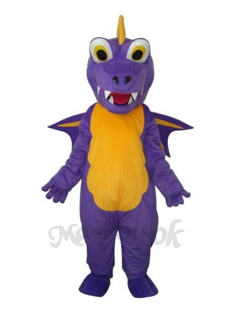 Long Thorn Purple Dinosaur Mascot Adult Costume