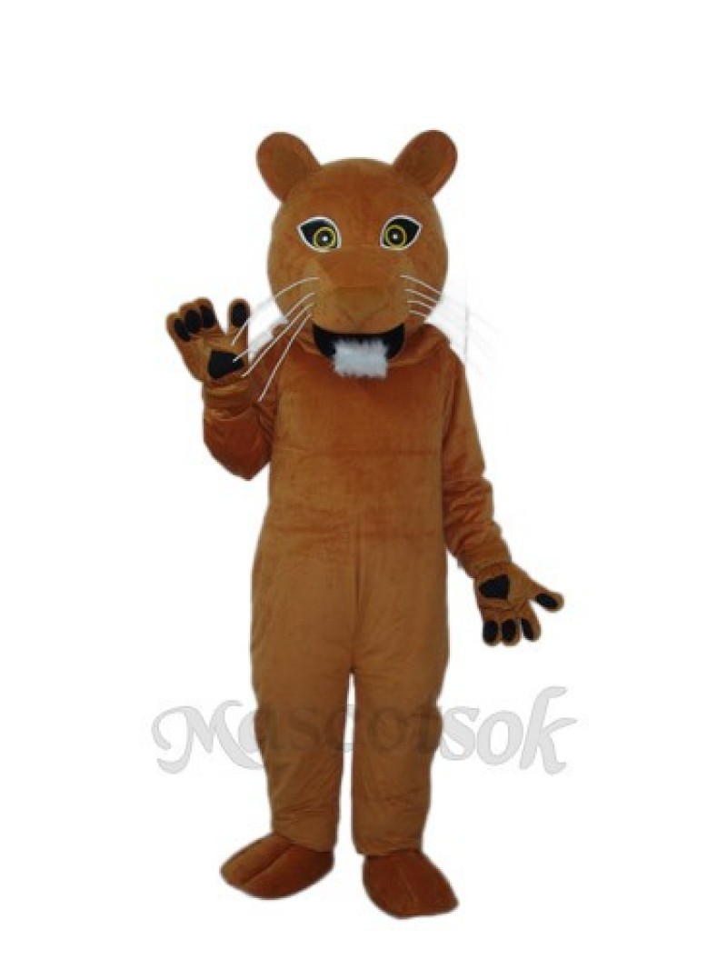 Golden Cougar Puma Mascot Adult Costume