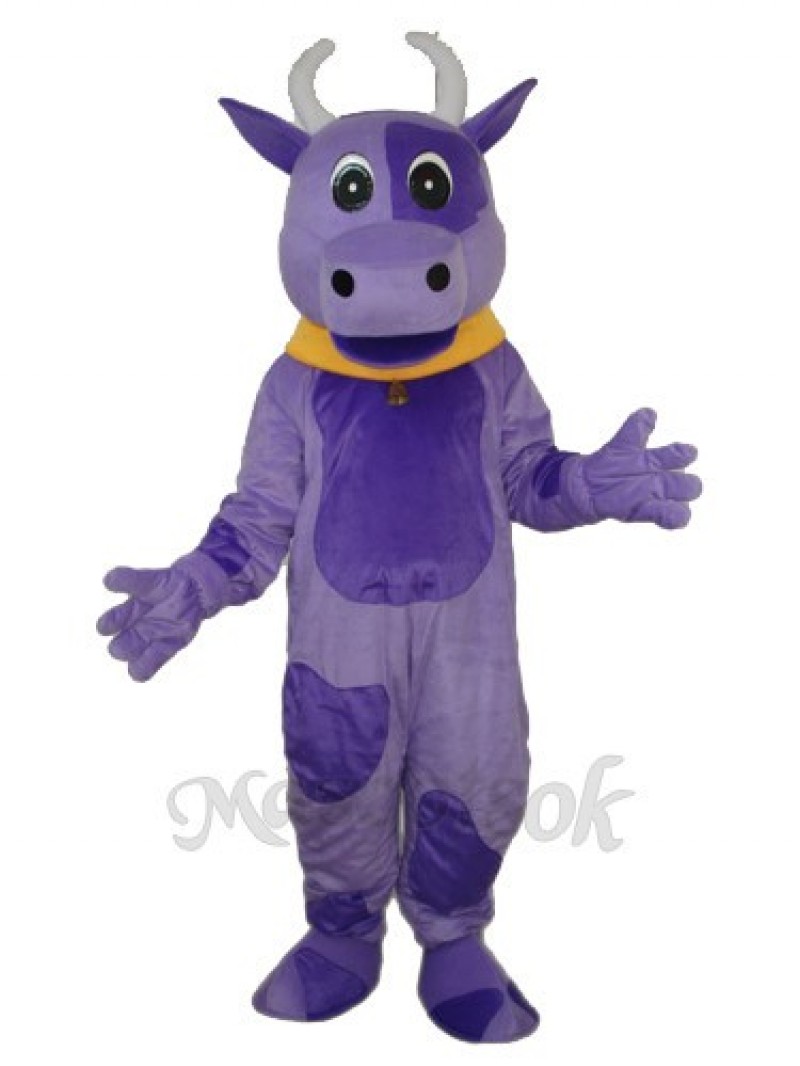 Purple Cow Mascot Adult Costume