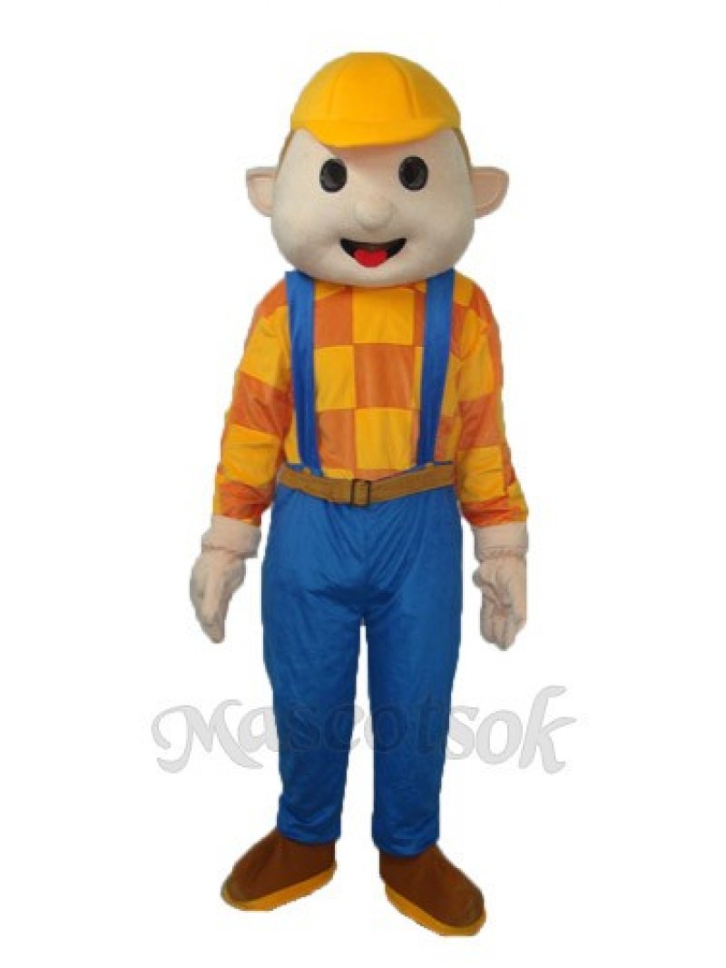 Yellow Hat Child Mascot Adult Costume