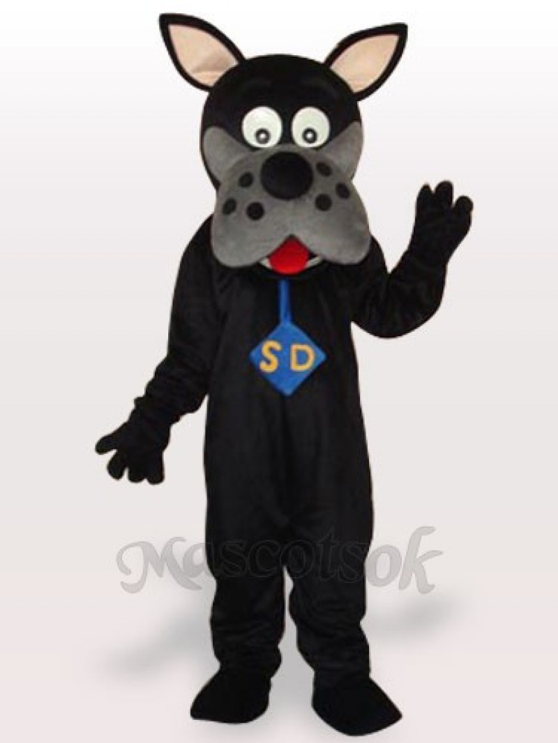 Black Dog Adult Mascot Costume