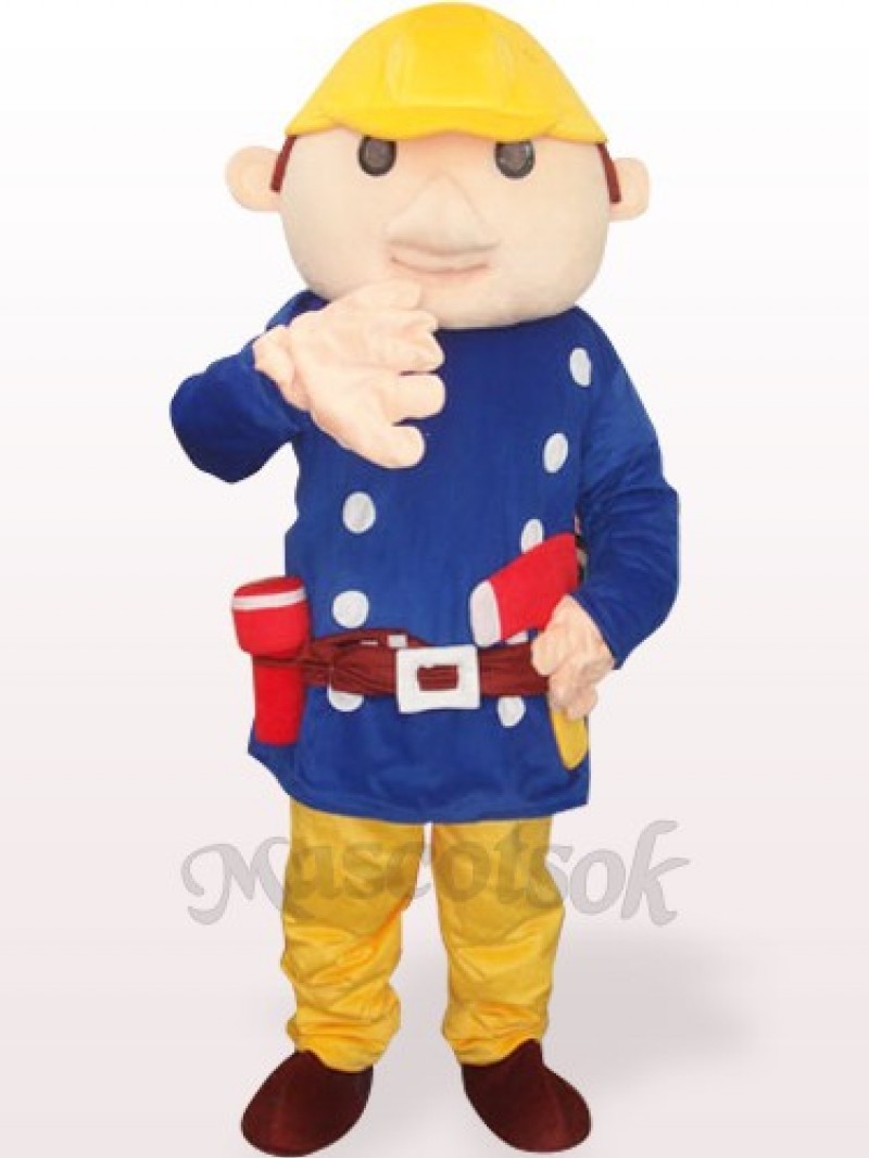 Blue Baboo Engineer Plush Adult Mascot Costume