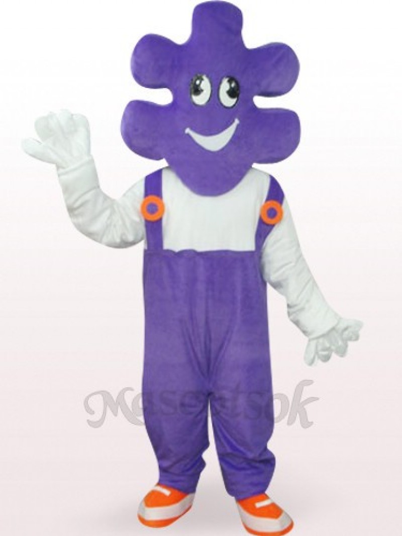 Purple Mr. Makeup Plush Adult Mascot Costume