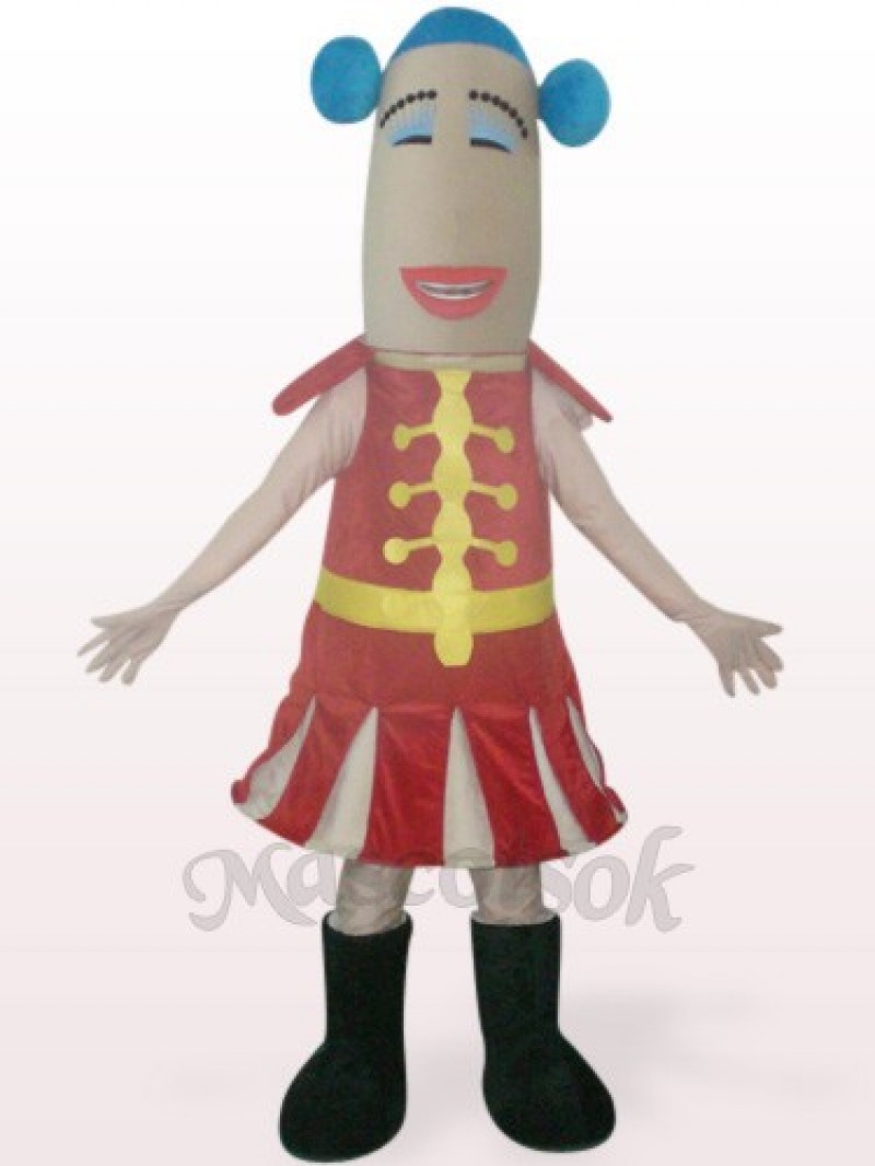 Red Woman Plush Mascot Costume