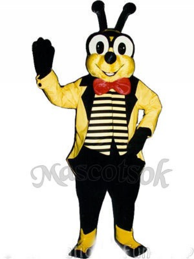 Yellow Bee with Jacket Mascot Costume