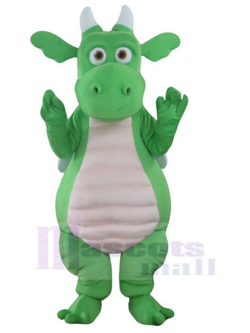 Green Adult Dragon Mascot Costume