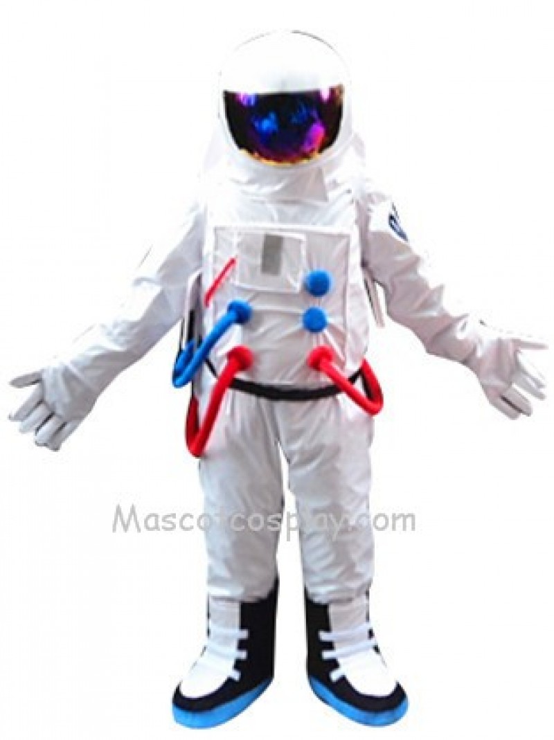 Astronaut Space Suit with Backpack Mascot Costume Fancy Dress Outfit