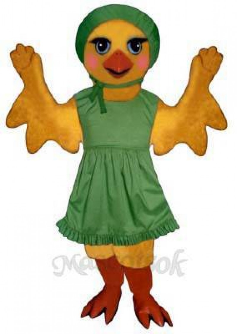 Cute Chickie Chick with Apron & Hat Mascot Costume