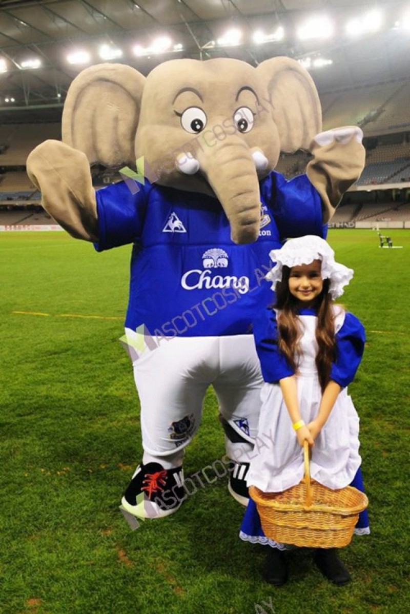 Changy The Elephant Mascot Costume Everton Football Club Mascot Costume