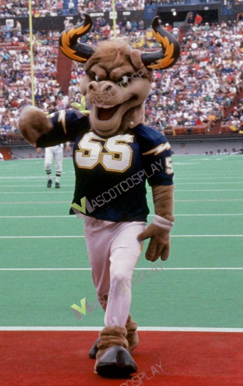 Fierce Bull San Diego Chargers Mascot Costume American Football Team Mascot Costume