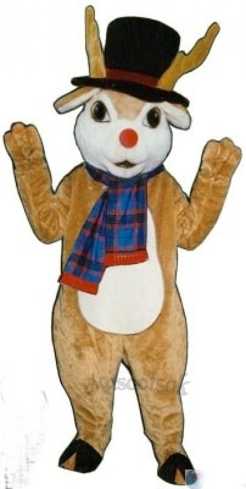 Cute Danny Deer with Hat & Scarf Mascot Costume