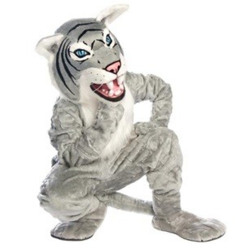 Adult Gray Wildcat Mascot Costume