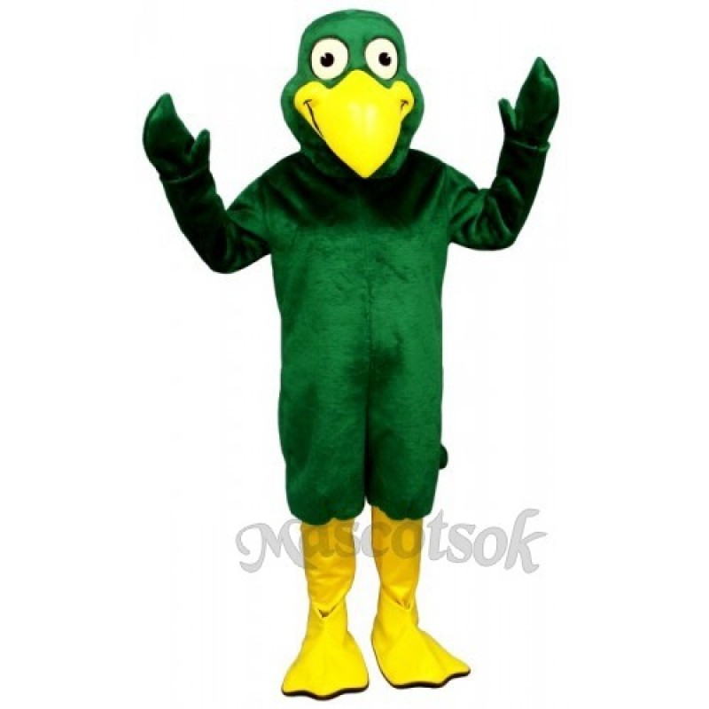 Cute Greenie Bird Mascot Costume