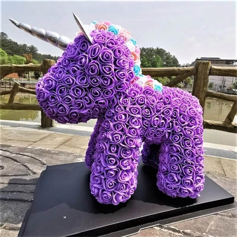 Purple Unicorn Flower Unicorn Best Gift for Mother's Day, Valentine's Day, Anniversary, Weddings and Birthday