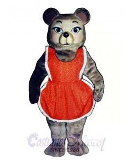 New Thelma Bear with Dress Mascot Costume