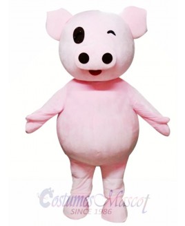 Cute Pink Pig Mascot Costume