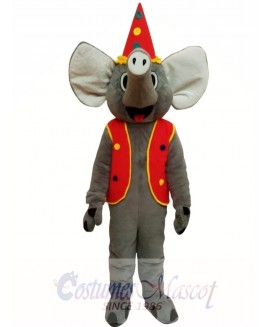 Elephant With Coat Christmas Mascot Costume