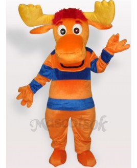 Stripe Deer Short Plush Adult Mascot Costume