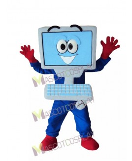 Blue Computer Mascot Costume
