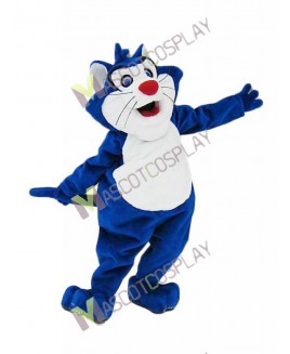 Custom Color Blue Fat Cat Mascot Costume